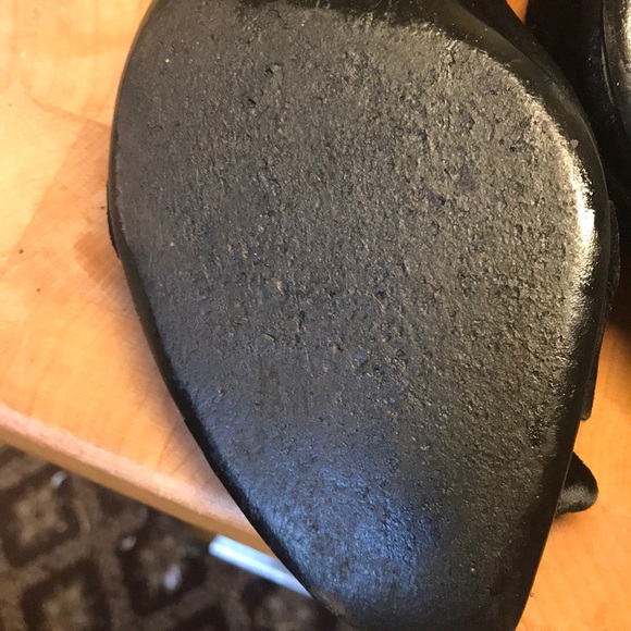 Satin PRADA backless kitten heels with velour bows - Picture 5 of 8